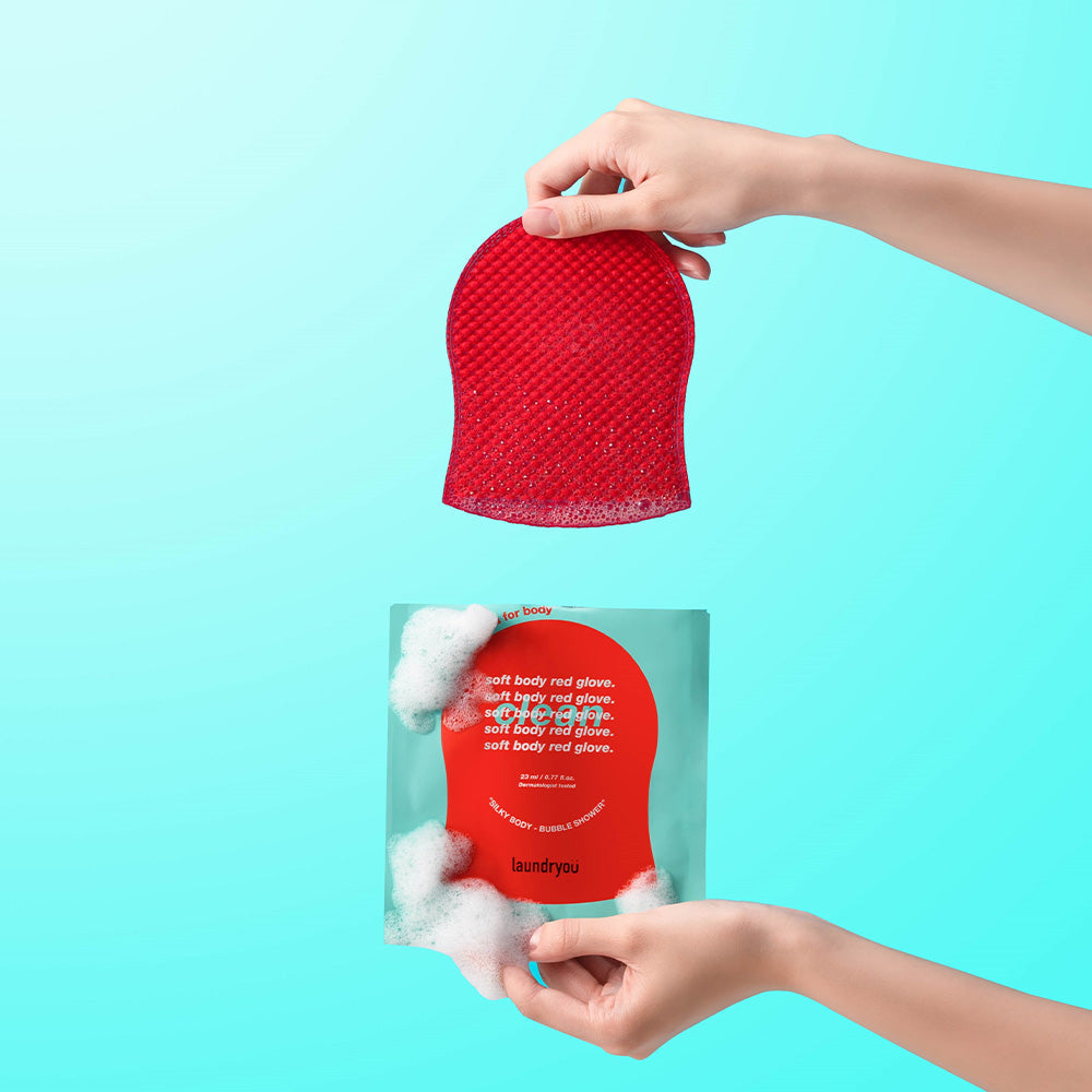 laundryou Soft Body Red Glove Clean 1Box (5pcs)