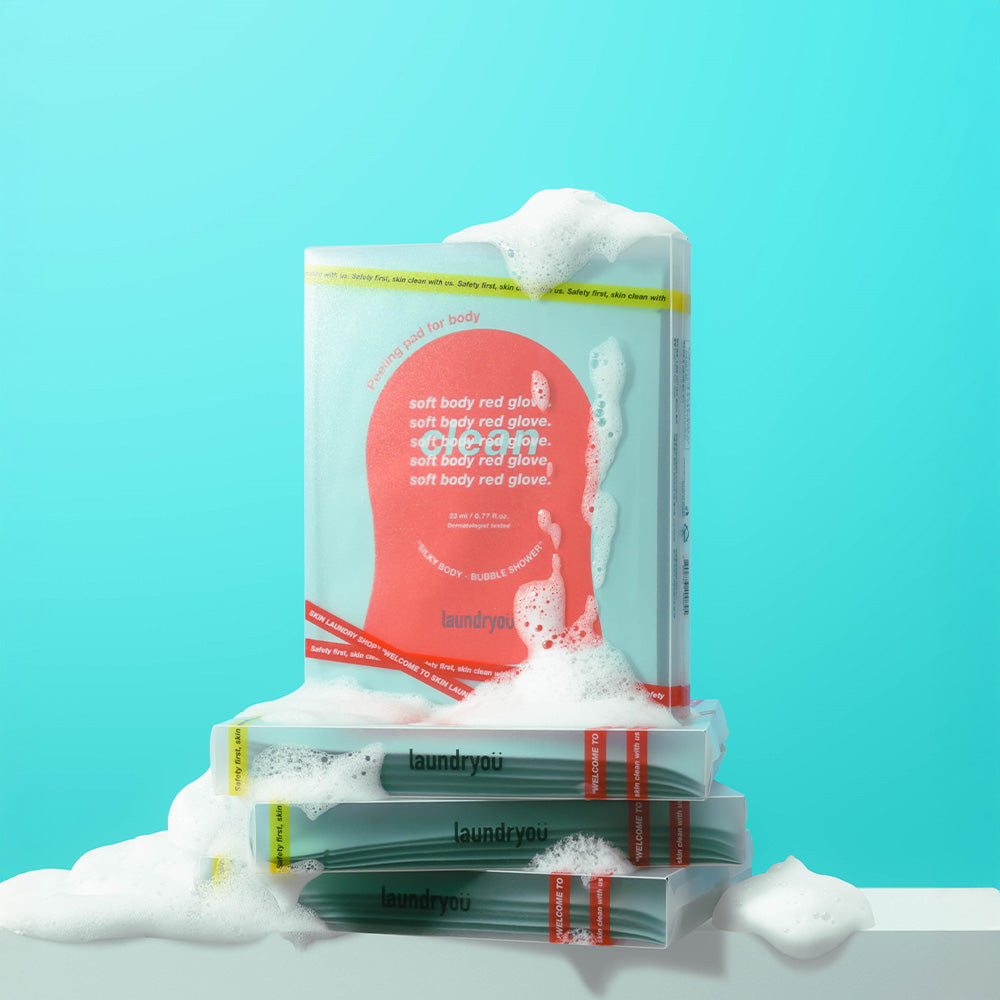 laundryou Soft Body Red Glove Clean 1Box (5pcs)